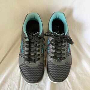 KURU Quantum Fitness Sneaker, 9W, urban concrete/topaz blue
